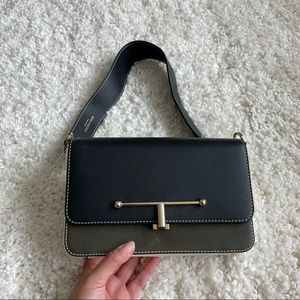 Strathberry Melville Colorblock Leather Baguette Calfskin-leather Shoulder Bag